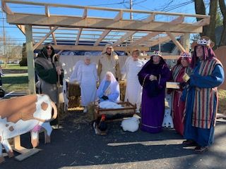 Living Nativity scene at Lower Paxton Christkindlmarkt