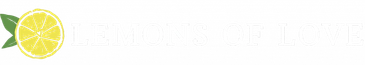 Logo with a lemon slice and text 'Lemons of Love'.