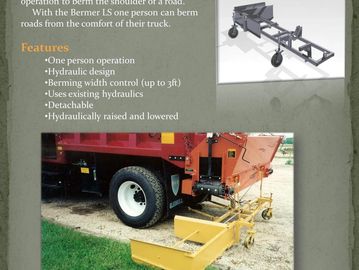 Bermer LS hydraulic berming attachment for trucks.