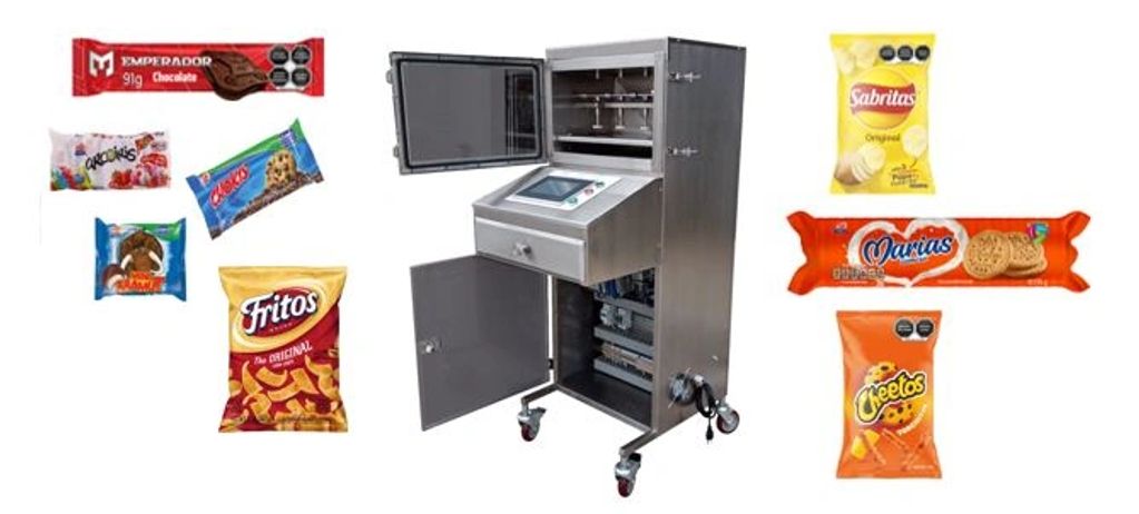 Desarrollo de la Cámara de Hermeticidad mide la calidad y resistencia de los sellos en los paquetes.