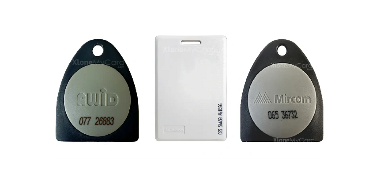 Copy / clone awid Mircom rfid key fob & key card online duplication 