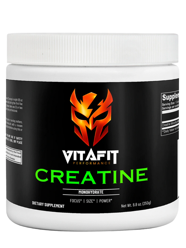 VitaFit Performance CREATINE monohydrate powder container.