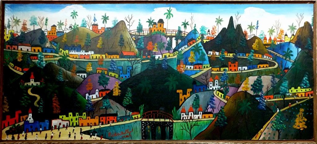 Prefelte Duffaut "Ville Montagneuse" 16"x32" acrylic on canvas. $1,200.00