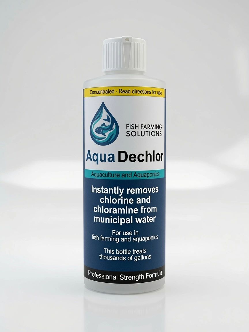 An 8 ounce bottle of AquaDechlor