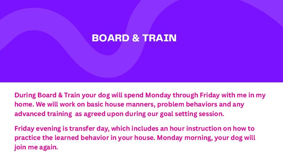 Board and train pricing and explanation