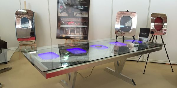 Table made from an airplane's components