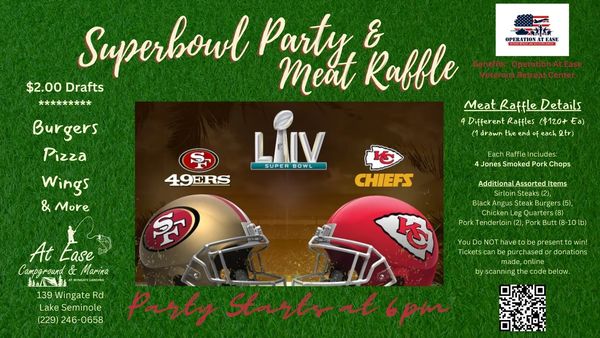 Superbowl Party and Meat Raffle