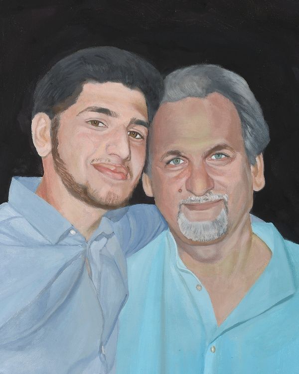 Order of a Self portrait of a man with his son