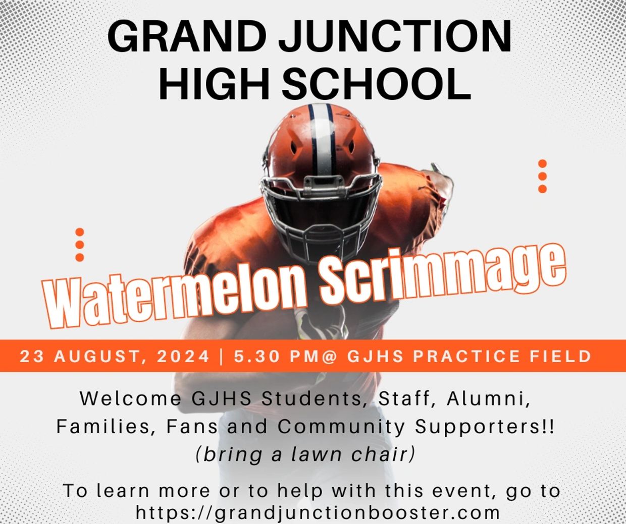 Grand Junction High School Watermelon Scrimmage football event on August 23, 2024.