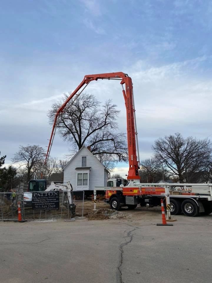 A crane on a construction project for a house 