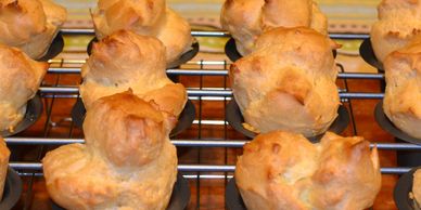 These popovers go together so easily and are a real treat for all your gluten free guests!