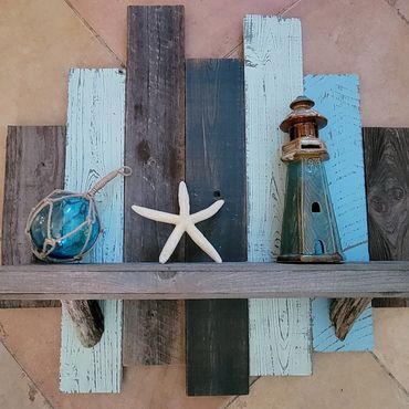 Wall Shelf Rustic Coastal Reclaimed