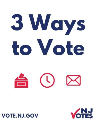 Three ways to vote in New Jersey.