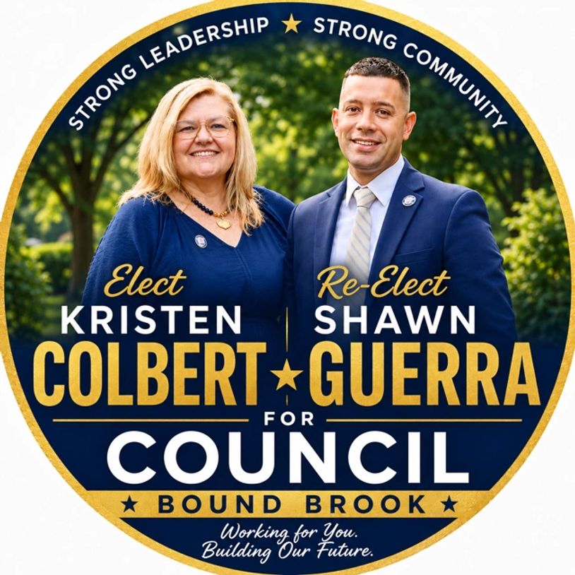 Campaign poster for Kristen Colbert and Shawn Guerra for council.