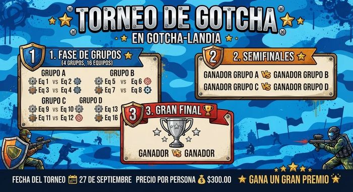 Torneo de gotcha para el 27 de septiembre