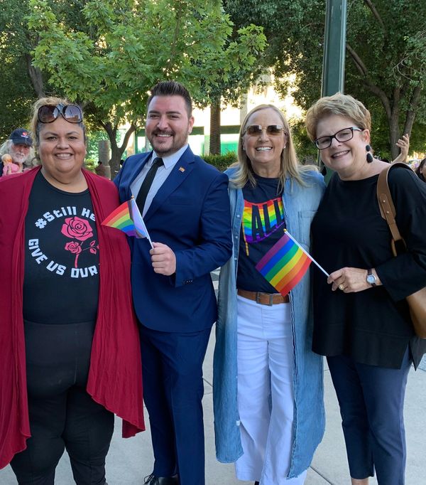 Raising of Pride Flag @ San Joaquin County Administrant Building in 2022