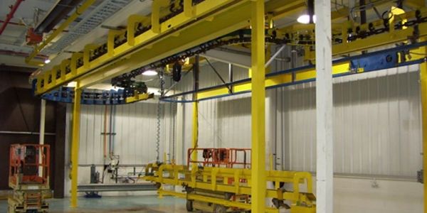 Any power and free conveyor system can be re-routed , extended, modified or have additions  
