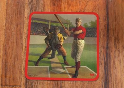 1895 Vintage Baseball Art Drink Coasters from Row One Brand
