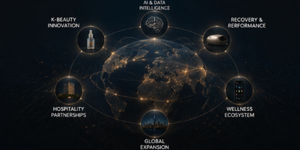 Global network connecting AI, wellness, beauty, hospitality, and expansion sectors.