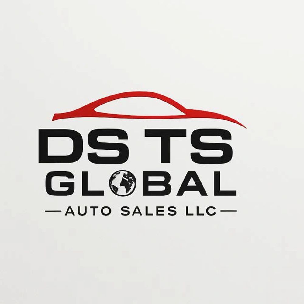 Logo of DS TS Global Auto Sales LLC with a red car silhouette.