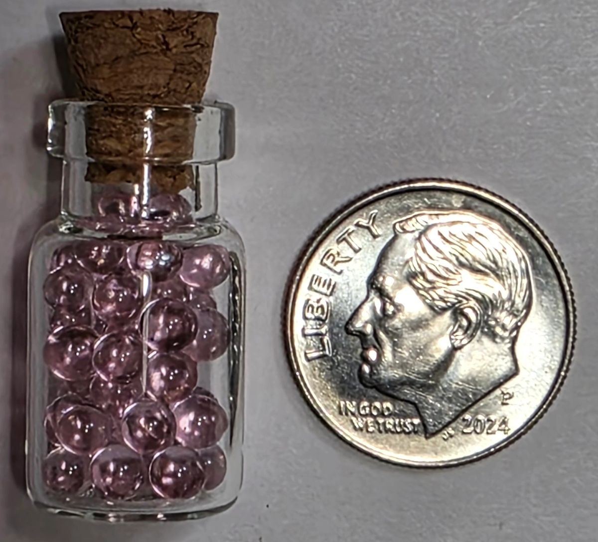 Dark Peach Miniature Glass Marbles by J. R. and Rebecca Hooper
