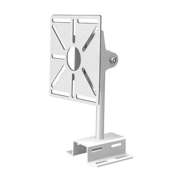 White metal mounting bracket with adjustable plate.