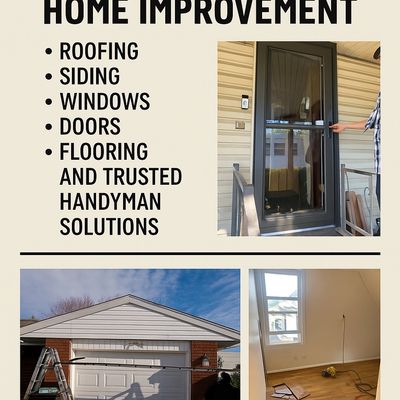 Home improvement, flooring installation, siding, doors for trusted handyman solutions 