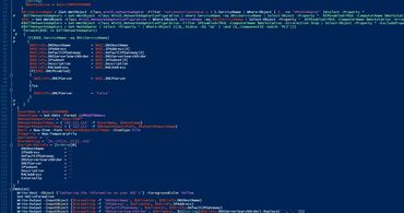 Screenshot of a PowerShell script for extracting system information.
