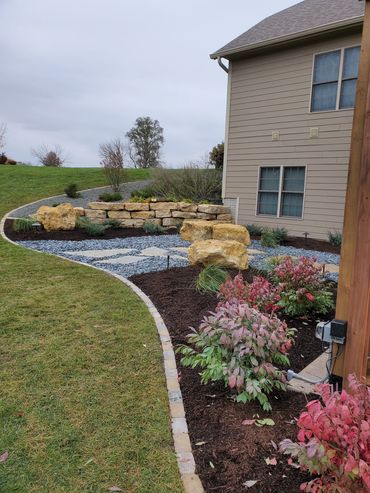 Tree Planting, Shrub Planting, Mulching, Landscape Edging, Landscape Plantings, Retaining Walls