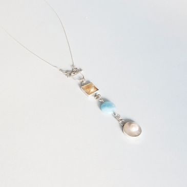 silver pearl jewellery necklace