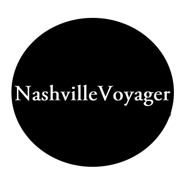 Black circle logo with white text 'NashvilleVoyager'.
