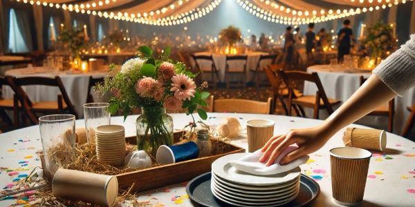 post event cleanup, weddings, parties, celebrations, corporate events, birthdays