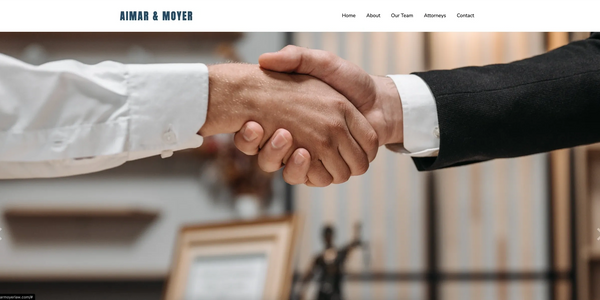 Screenshot of the Aimar & Moyer LLC website.