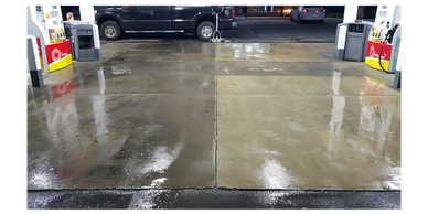 After photo of a gas station cleaning service 