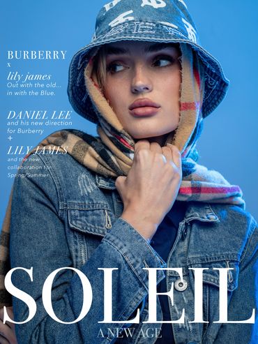 Soleil 2023
Burberry x Lily James fashion and product styling editorial.