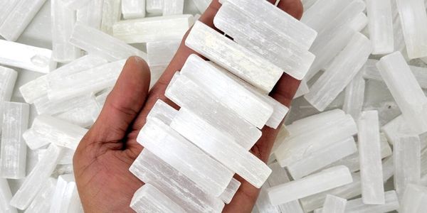Etched Selenite plates, Selenite Charing Plates, Unique Selenite Plates, Made in the USA