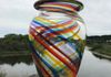 Small Rainbow cane  vase  Blown May 10,2019