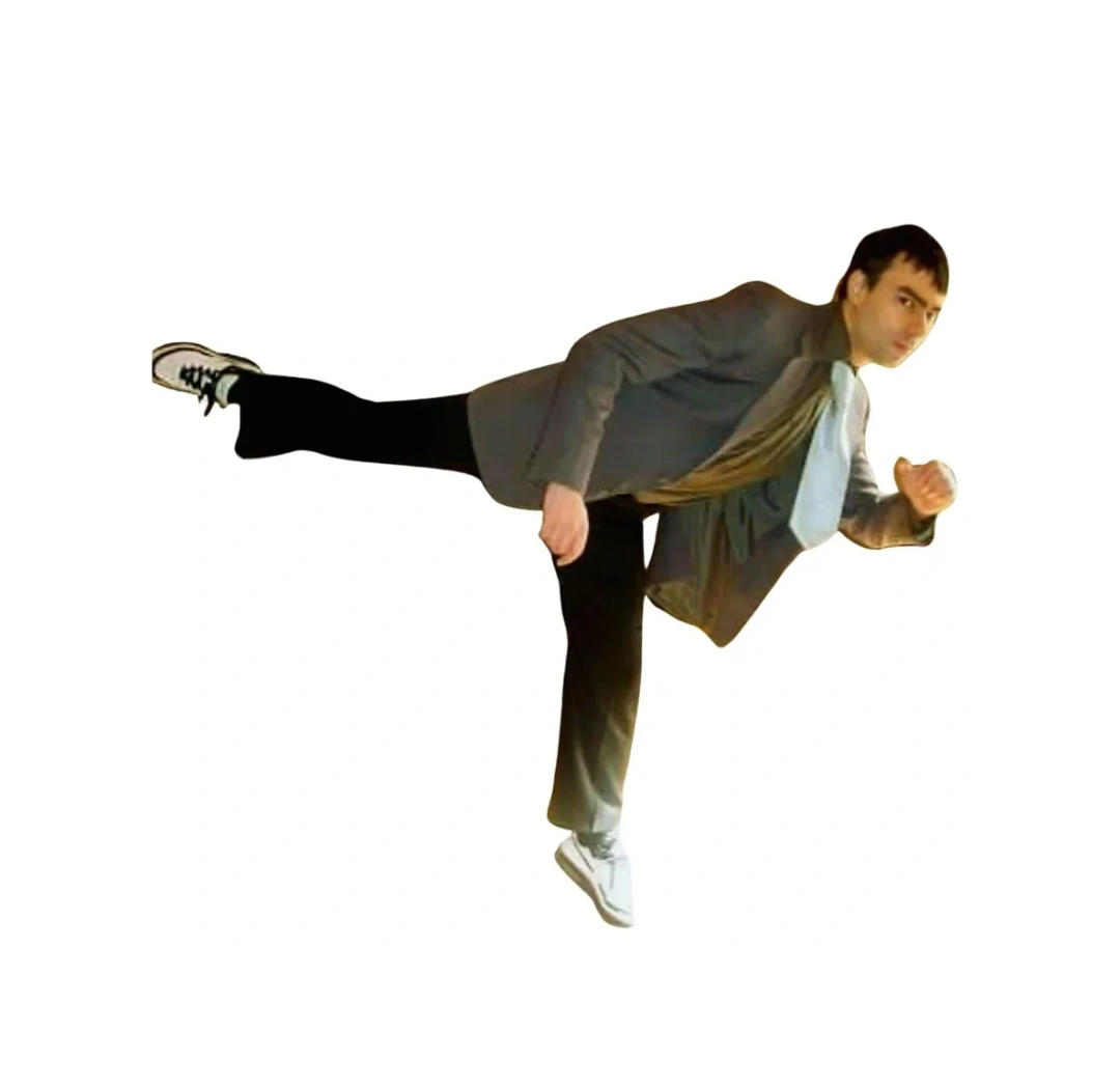 Andrew is doing one of his dance moves