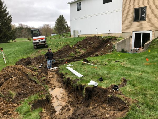 sewer line install