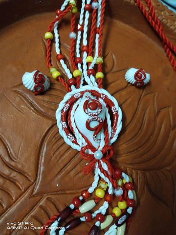 Sankha design with clay