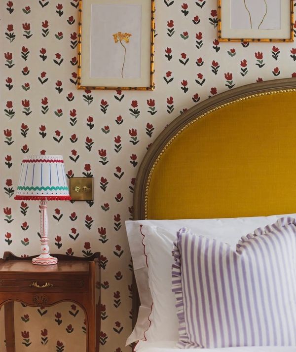 French Bed Upholstery recover in Sunshine Velvet. For Studio Alexandra and Glebe House.