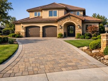 paver sealing and sanding image of driveway