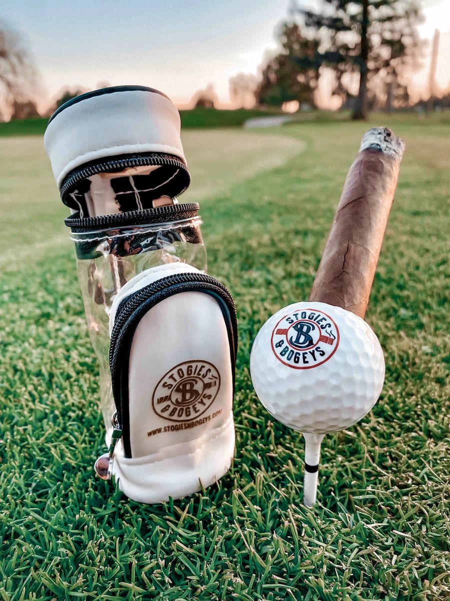 Mini Golf Bag Cigar Holder Carry Pouch