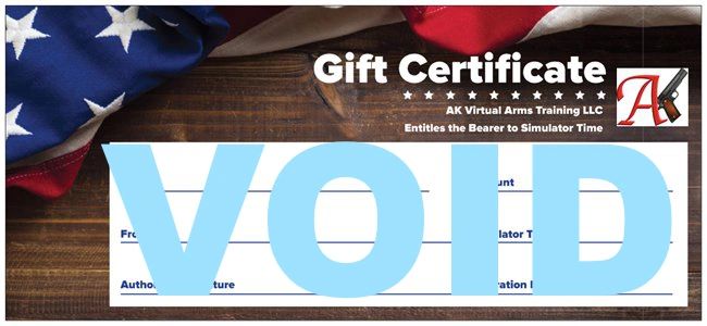 Buy American Firearms Simulator Gift Certificates