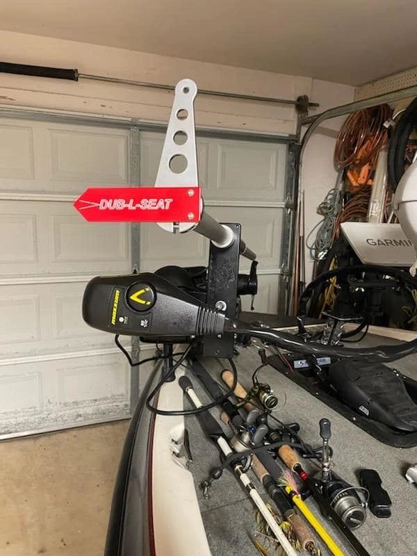 Universal lives sonar pole mount , 48 ducer pole, and 3' to 6' extension  handle.