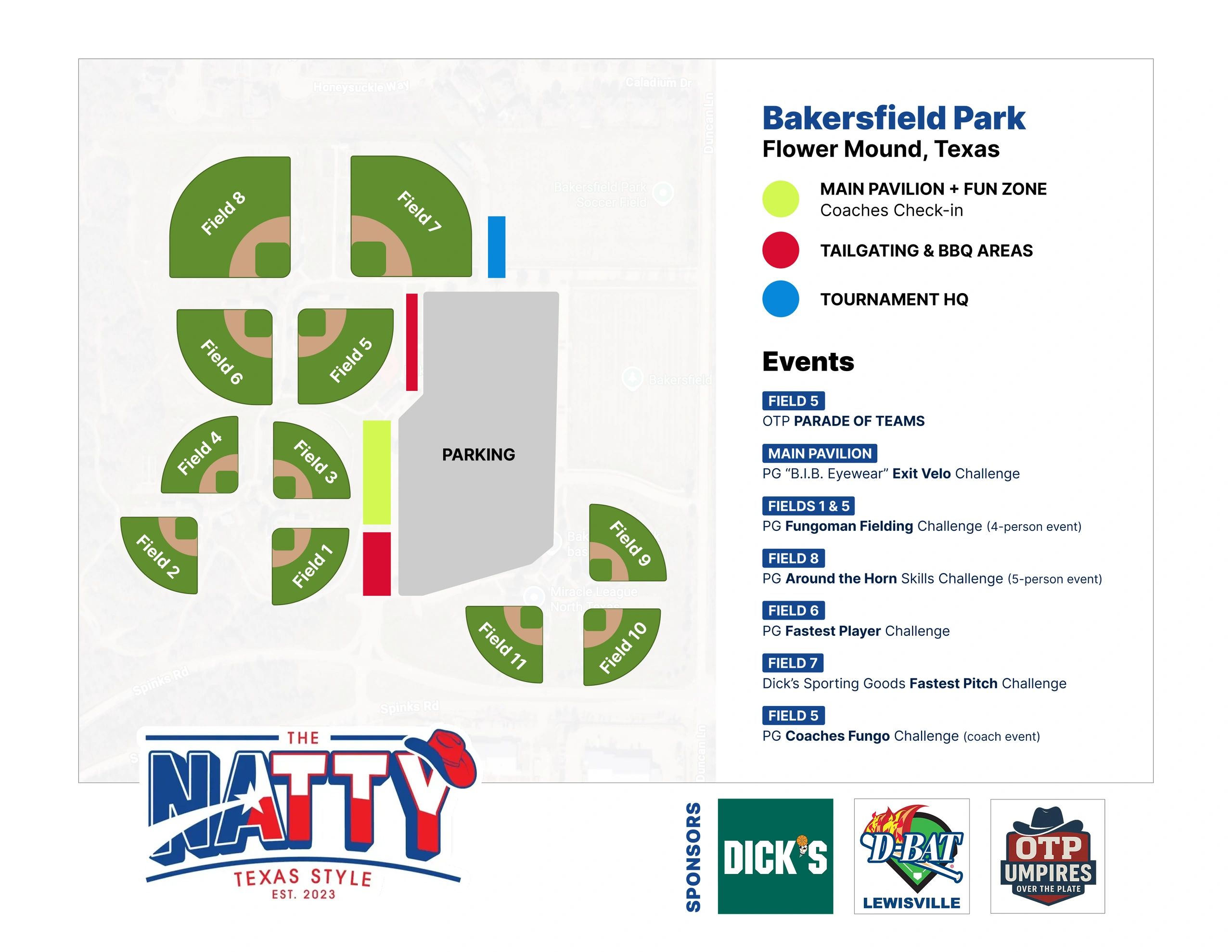 Bakersfield Park - Field Map