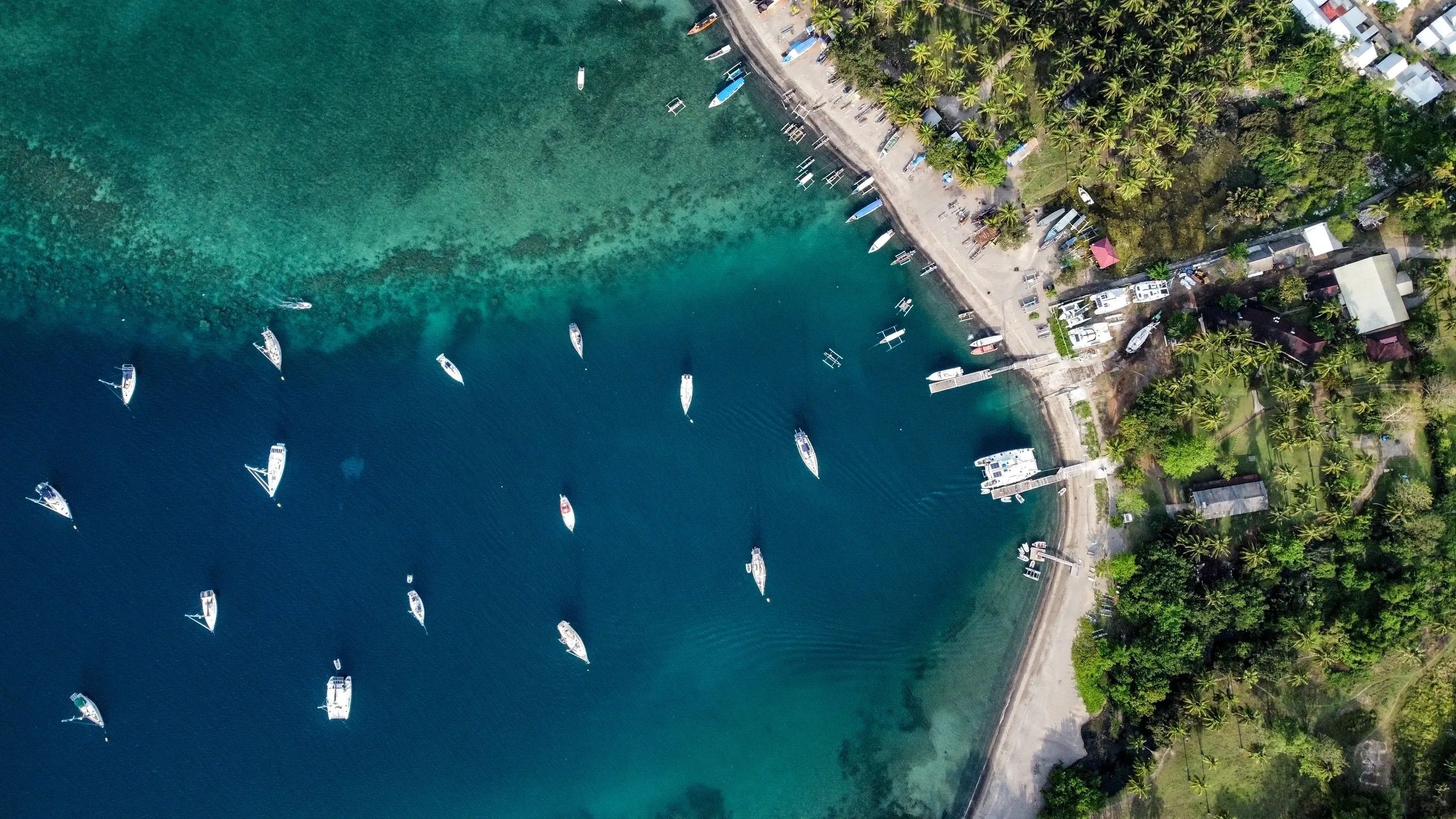 Medana Bay Marina in Tanjung, Indonesia