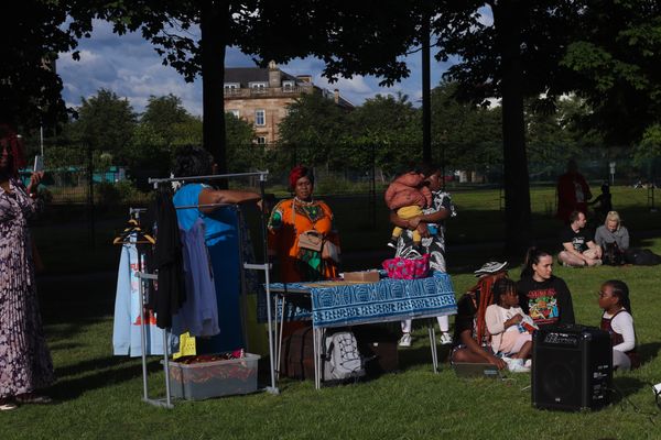 Pop up shop in the park