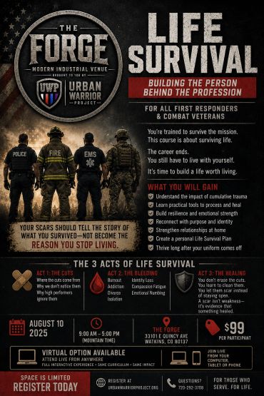 Life survival training for first responders and combat veterans at The Forge.