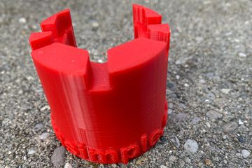Seemsimple 3d printing a design printed in pla max filament. 